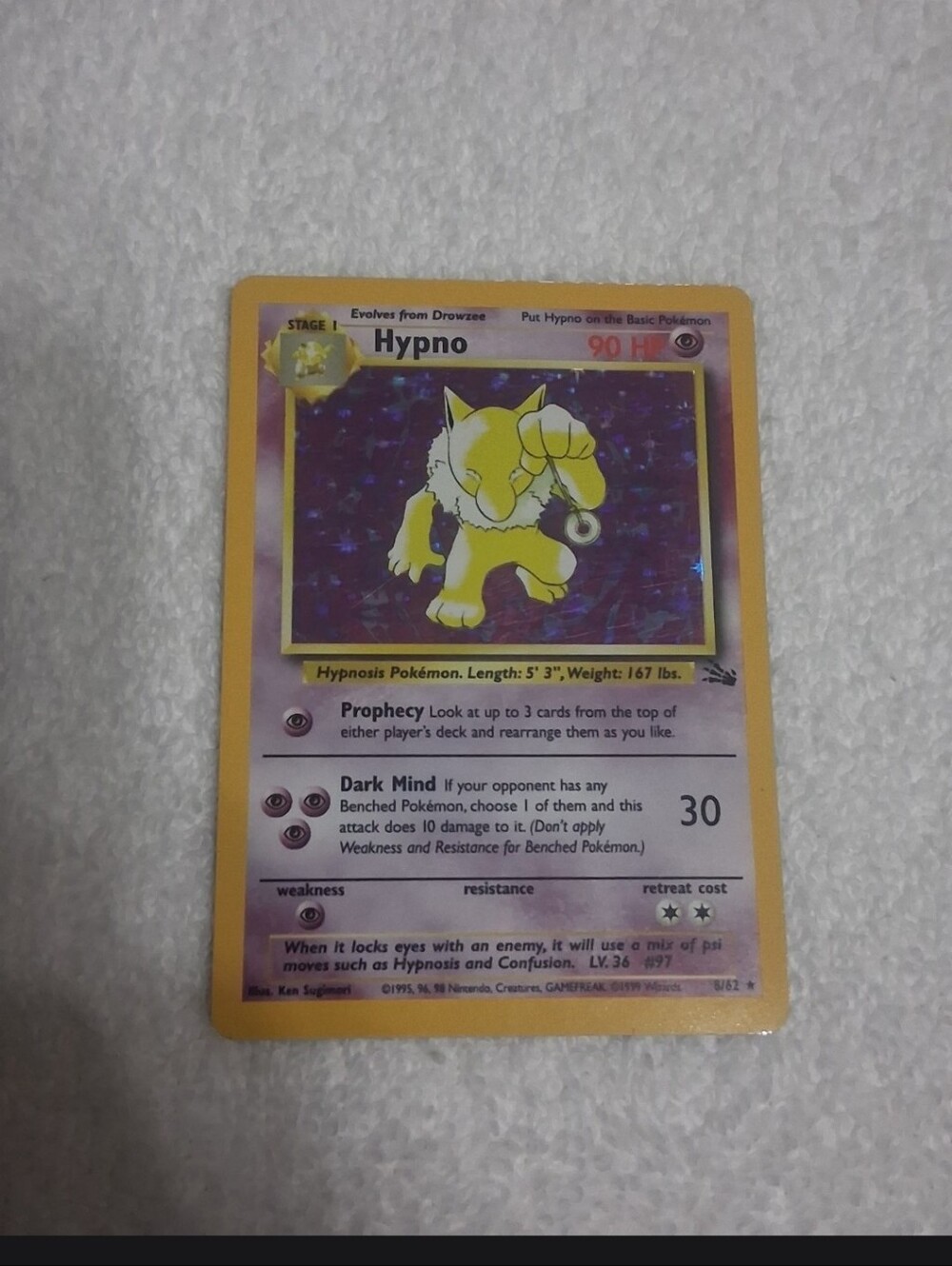 Hypno Pokémon Card